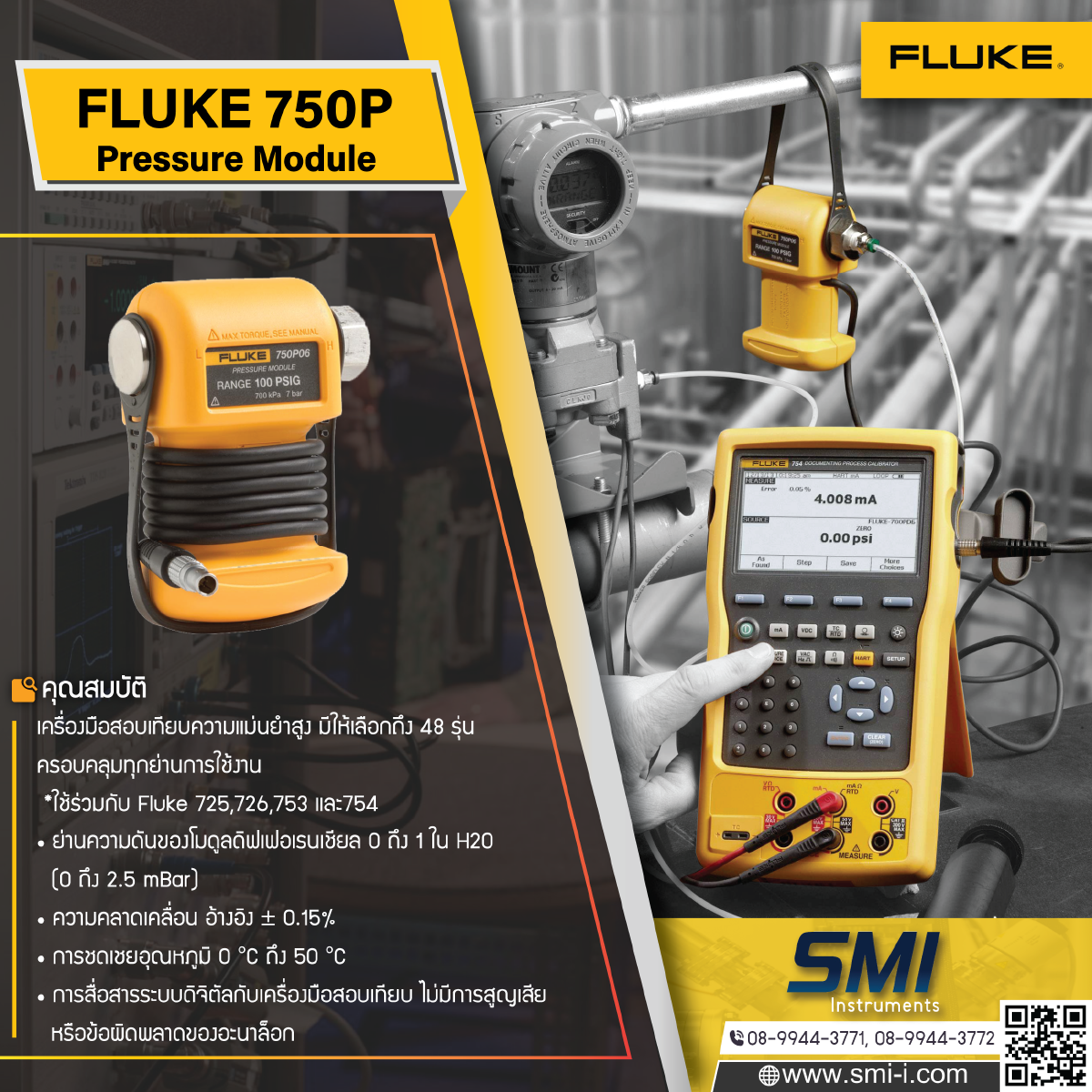 SMI info FLUKE 750P Series Pressure Modules