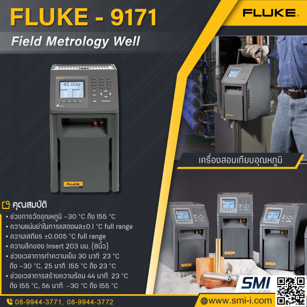 SMI info FLUKE CALIBRATION 9171 Metrology Well, ( -30 C to 155 C )