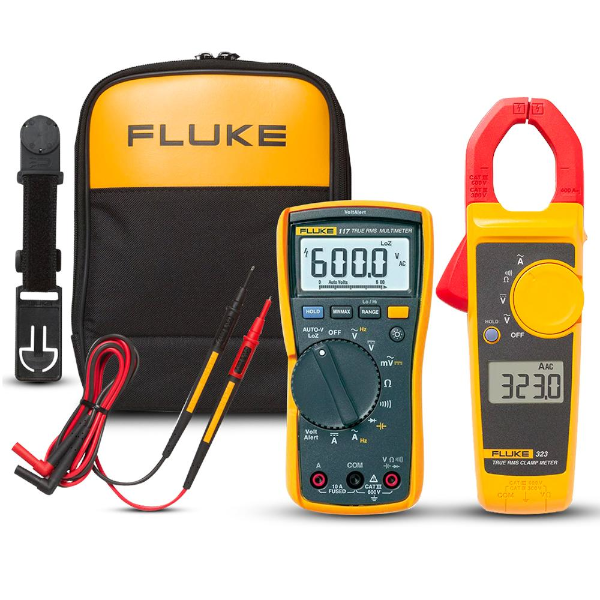 SMI Instrumenst Product FLUKE - 117/323 True-RMS Multimeter and Clamp Meter Electricians Combo Kit,