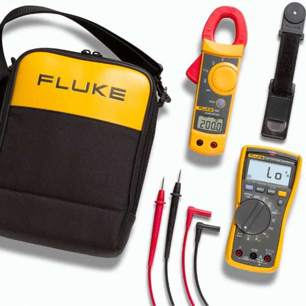 FLUKE - 117/323 True-RMS Multimeter and Clamp Meter Electricians Combo Kit,