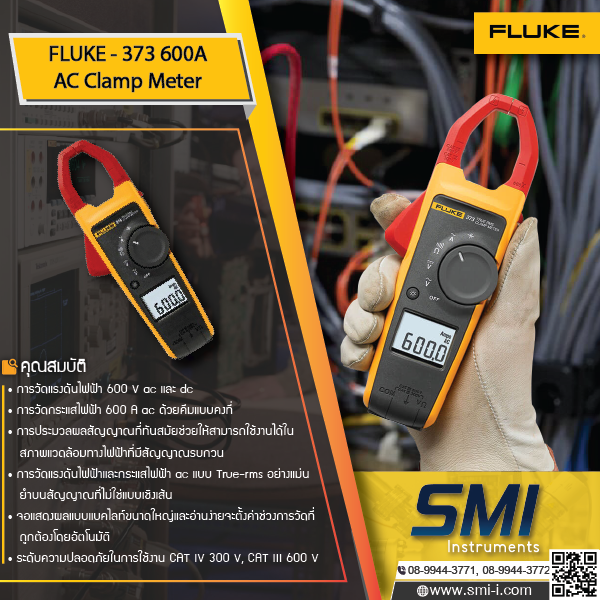 SMI info FLUKE 373 True-RMS Clamp Meter (AC)