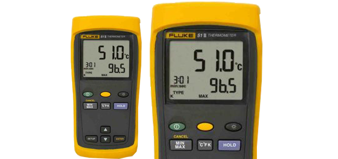 SMI Instrumenst Product FLUKE - 51 II Thermometer (Single Input, Handheld Digital Probe, 50Hz)